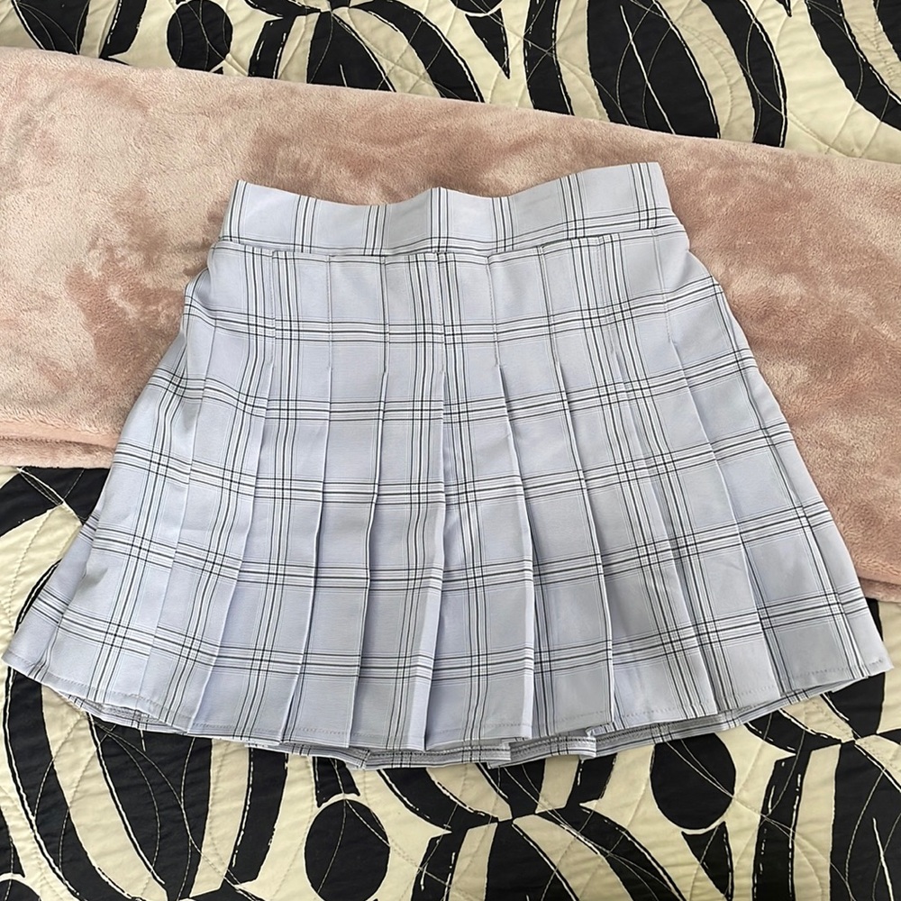 Lilac Plaid Mini Skirt